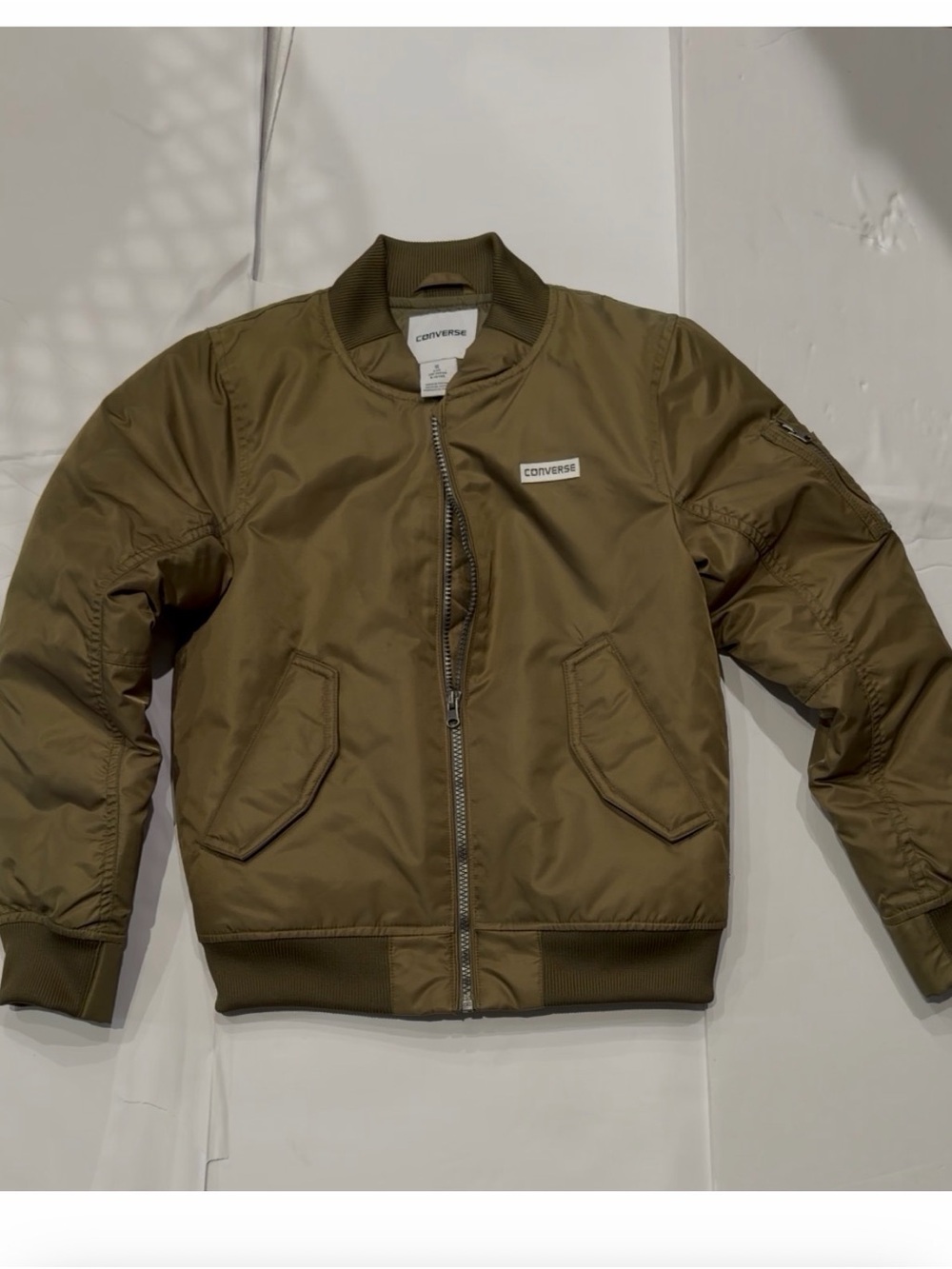 Converse Olive Green Kids Bomber Jacket
